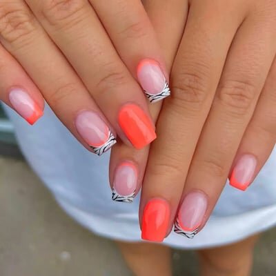 unghie corallo animalier copia